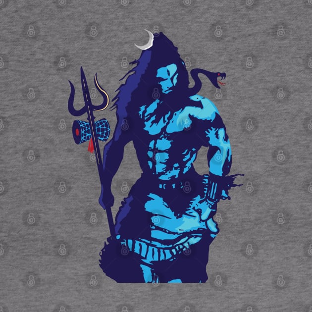 Lord Shiva Art Angry Trishul Mahadev Maha Shivratri by alltheprints